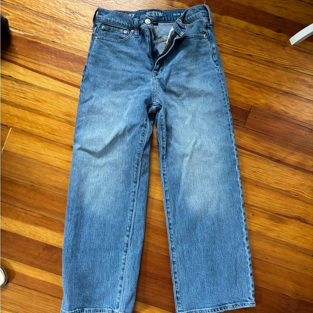 J. Crew Slim Wide Leg Denim Jeans